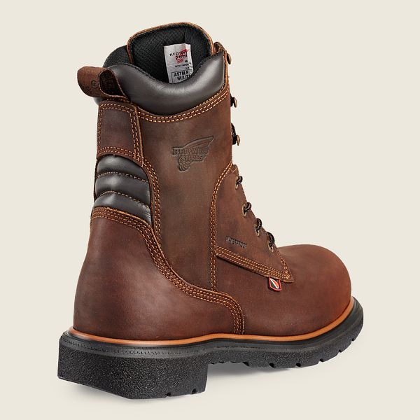 レッド ウィング(Red Wing) DynaForce® - 8インチ防水ソフトトゥ ブーツ メンズ ブラウン JP75803